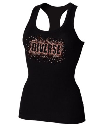 Diverse Racerback Vest Top RHINESTUD LOGO