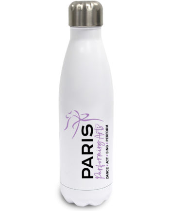Paris Performing Arts White Stainless Steel Drinks Bottle