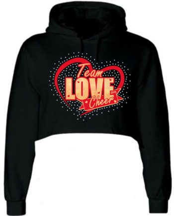 Team Love Cheer Cropped Hoodie