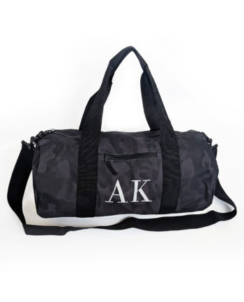 Personalised Camo Barrel Bag