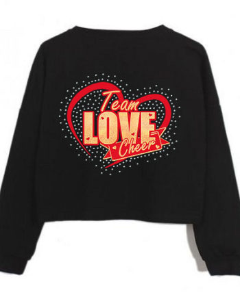 Team Love Cheer Cropped Sweatshirt