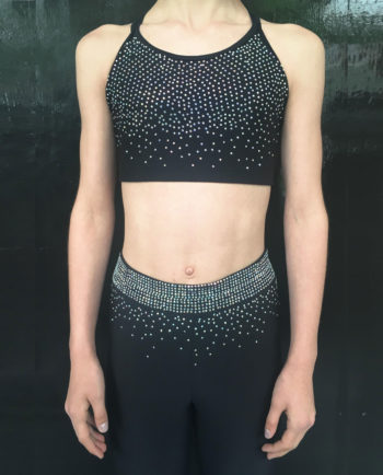 AB Rhinestone Lycra Dancewear Set