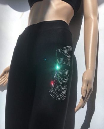Victoria Lagan Dance and Drama Rhinestone Leggings