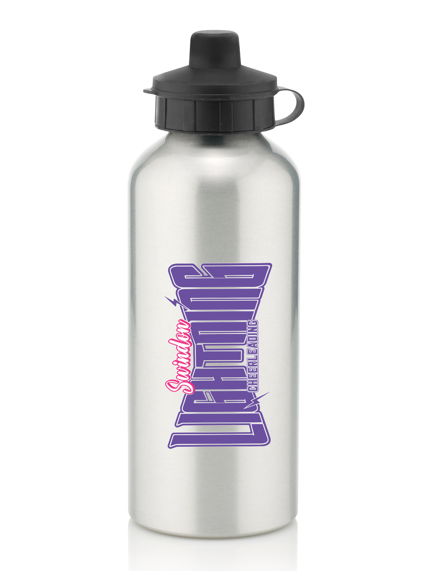 Swindon Lightning Cheerleading Club Silver Water Bottle