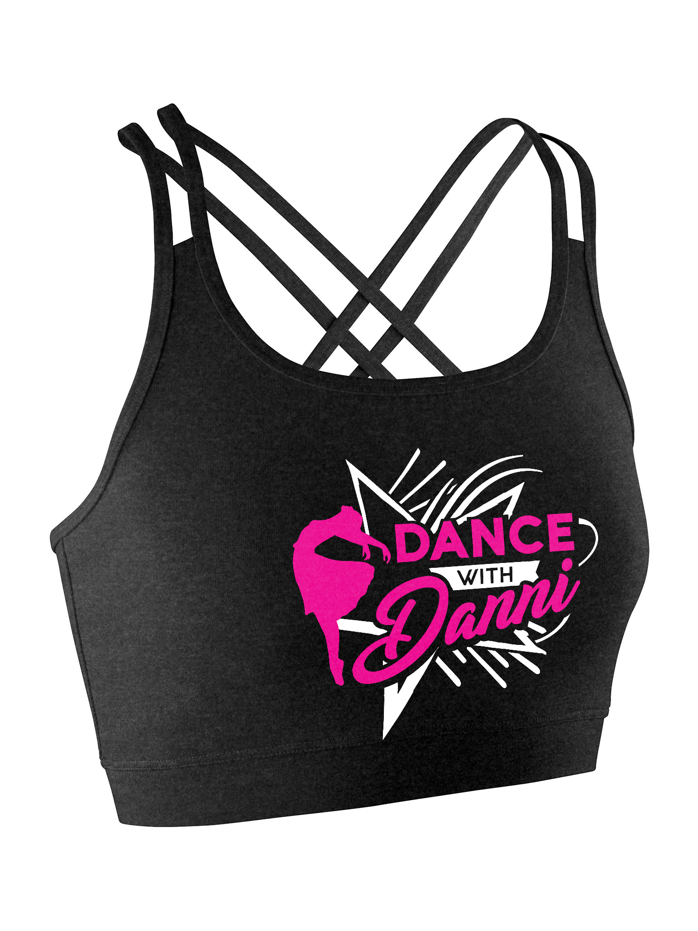 Dance With Danni Strappy Back Lycra Crop Top