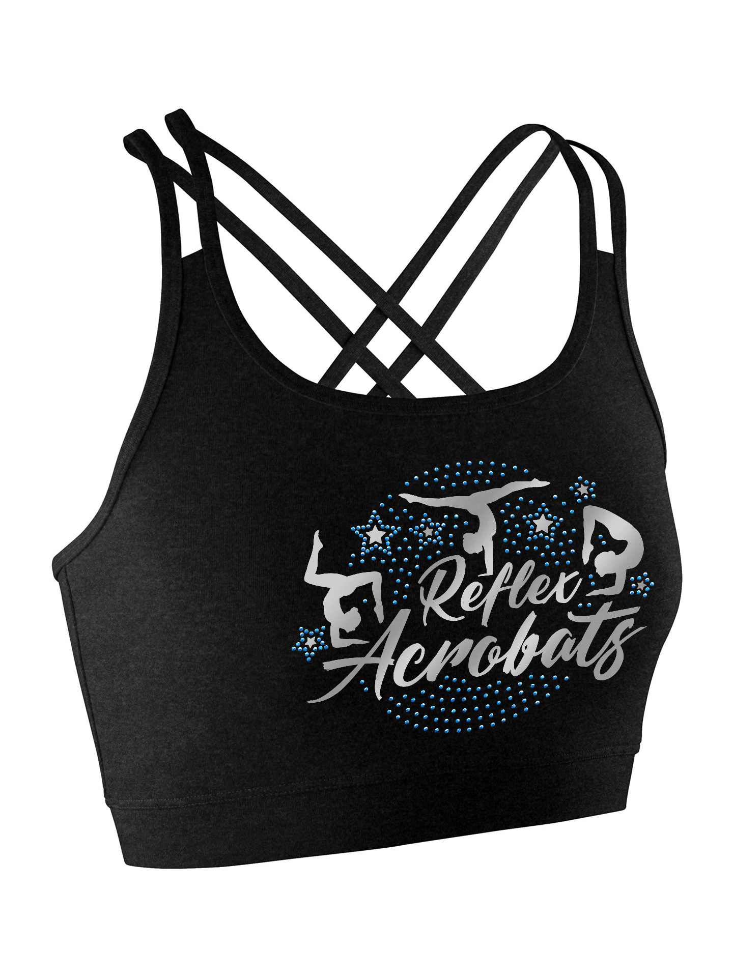 Reflex Acrobats Strappy Back Lycra Crop Top