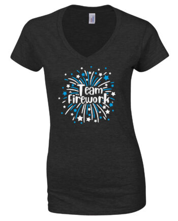 Team Firework Fitted V Neck T-Shirt