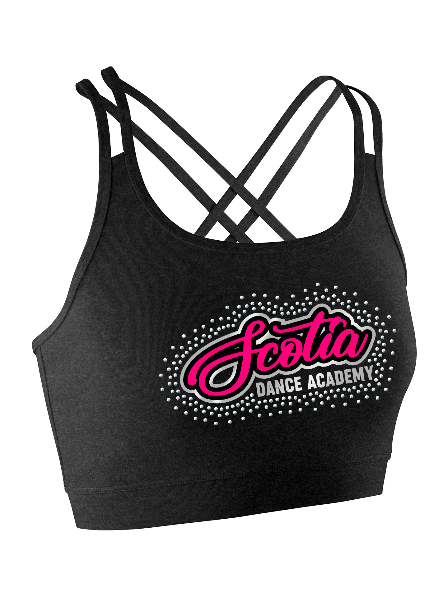 Scotia Dance Academy Strappy Back Lycra Crop Top