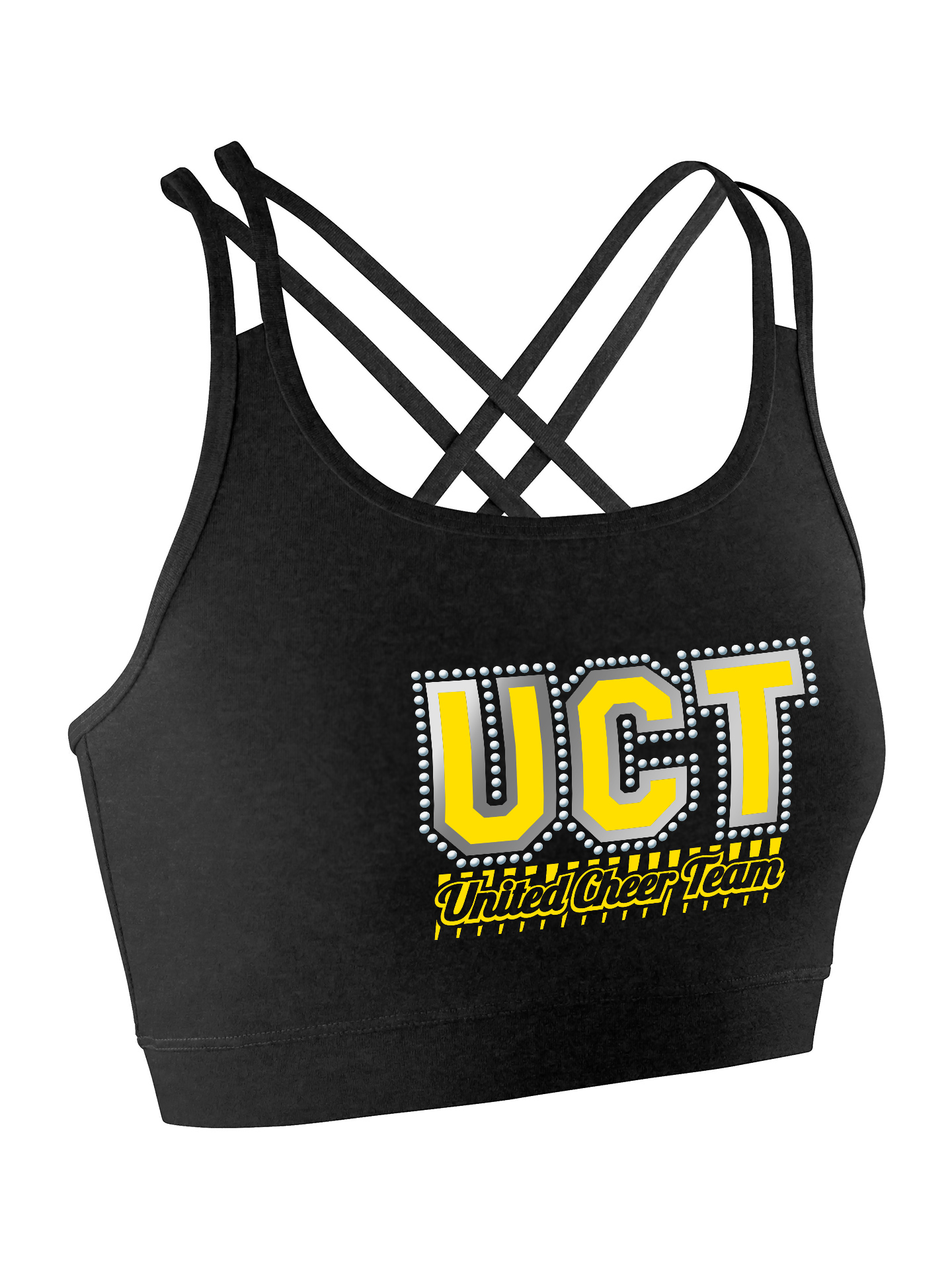 United Cheer Team Lycra Back Detail Crop Top