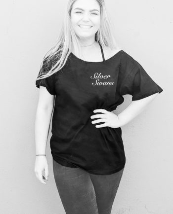 Janet Lomas School Of Dancing Silver Swans Wide Neck T-Shirt