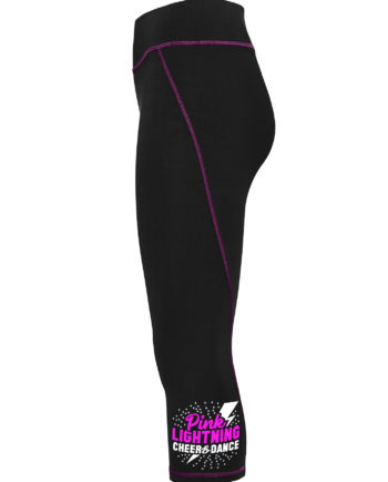 Pink Lightning Cheer Capri Leggings