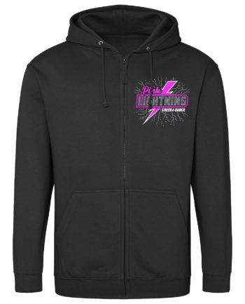 Pink Lightning Cheer Zipped Hoodie