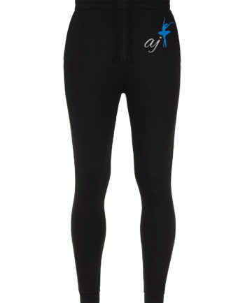 AJ Dance and Fitness Blue Logo Tapered Joggers