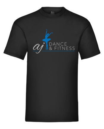 AJ Dance and Fitness Blue Logo T-Shirt
