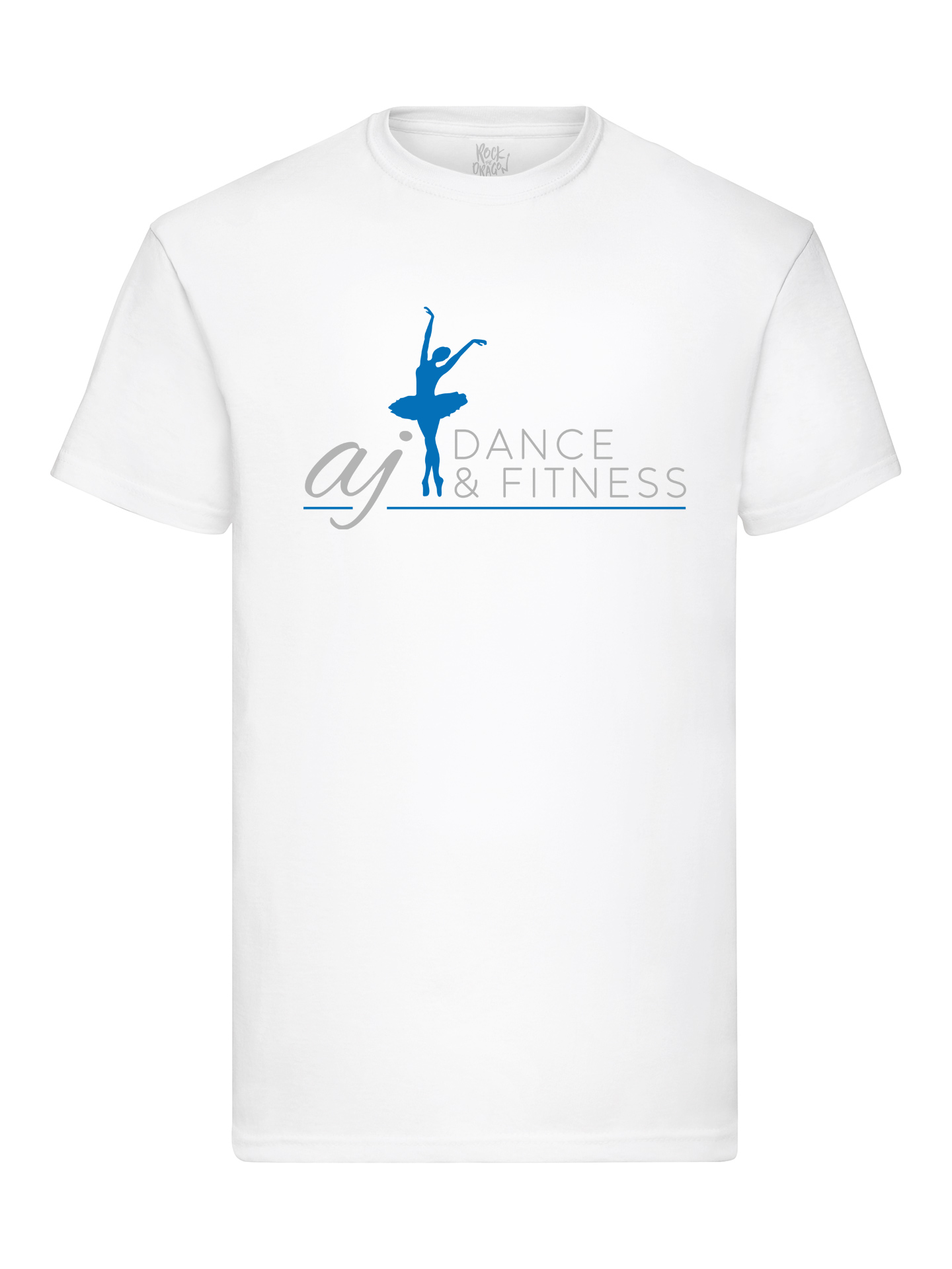 AJ Dance and Fitness Blue Logo T-Shirt - Image 3
