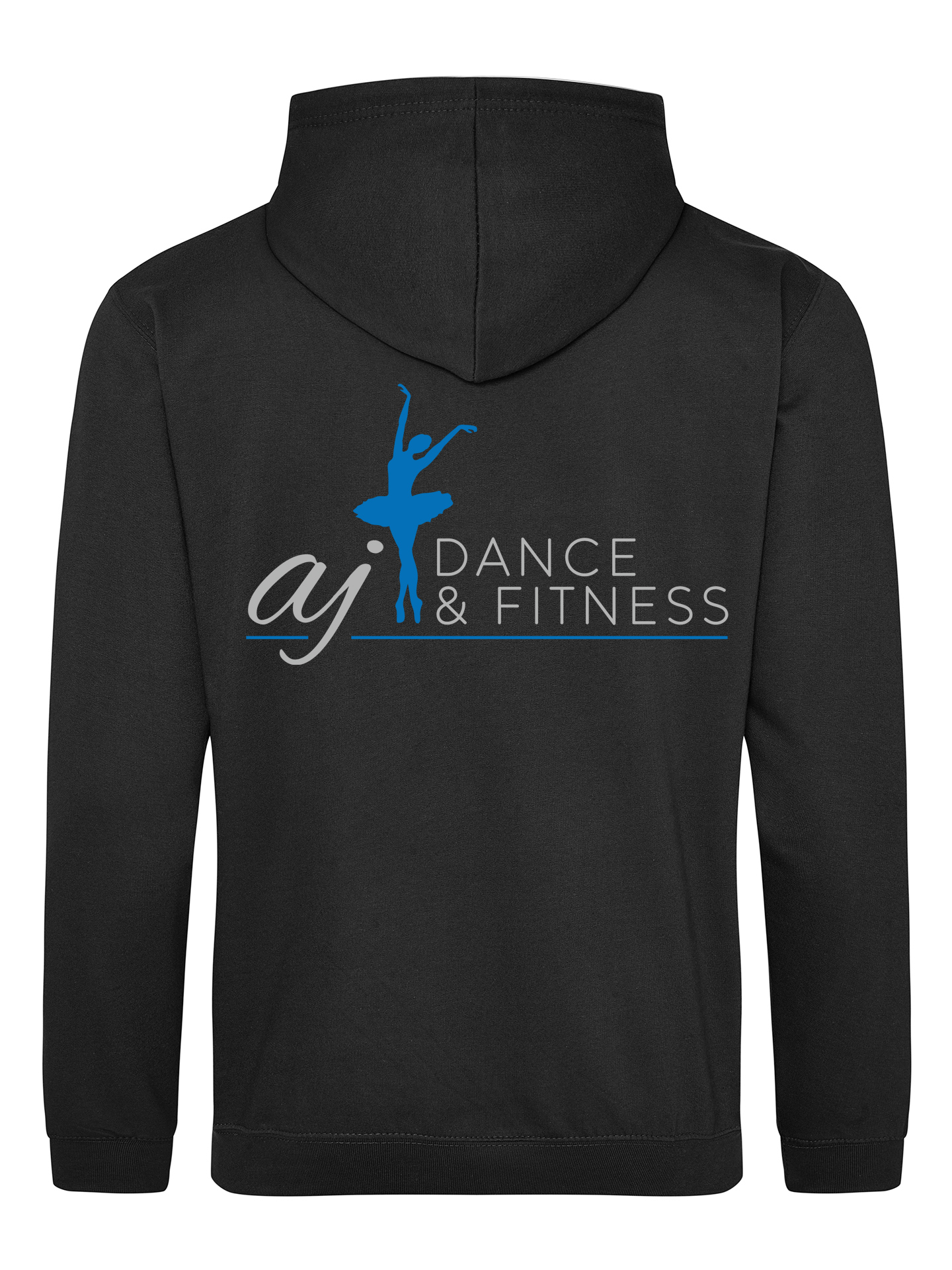 AJ Dance and Fitness Blue Logo Zipped Hoodie