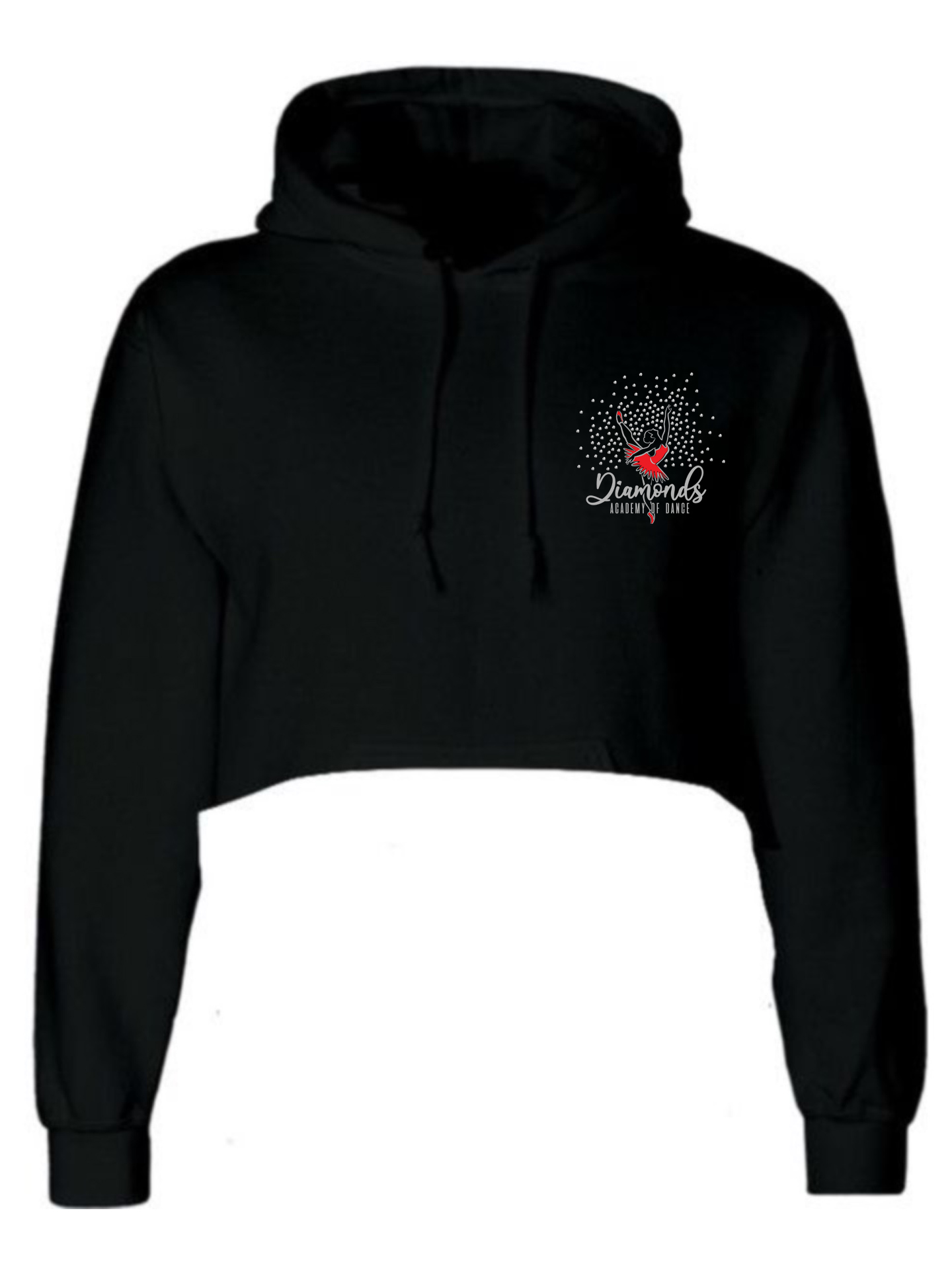 Dover Dance Academy Glitter Personalisation Cropped Hoodie