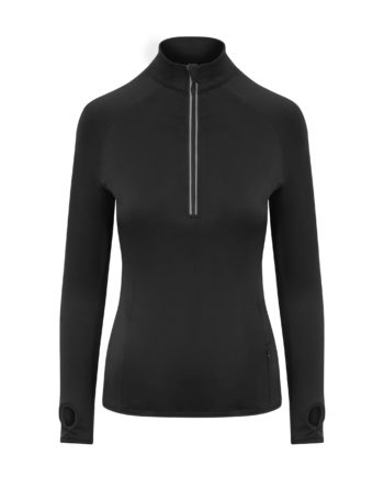 Women's Fitted Cool Flex Long Half Zip Top - Adult Only