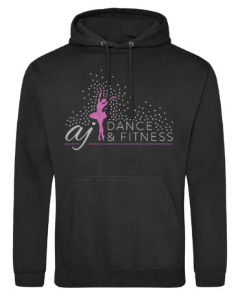 AJ Dance and Fitness Pink Logo Pullover Hoodie