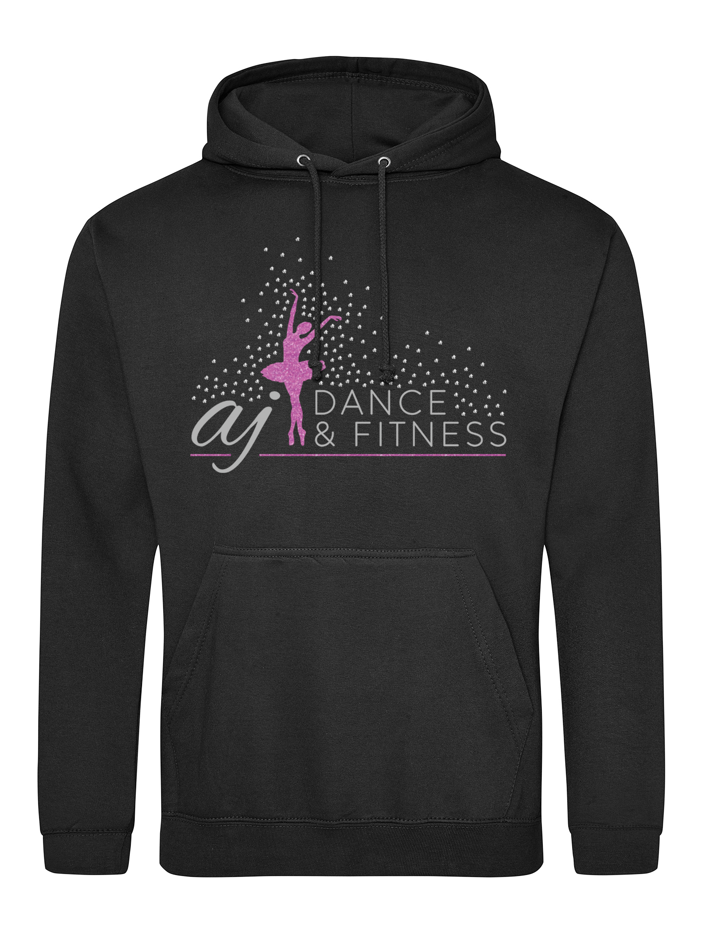 AJ Dance and Fitness Pink Logo Pullover Hoodie