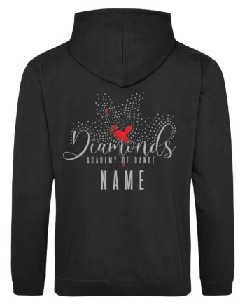 Dover Dance Academy Rhinestone and Glitter Personalisation Zipped Hoodie
