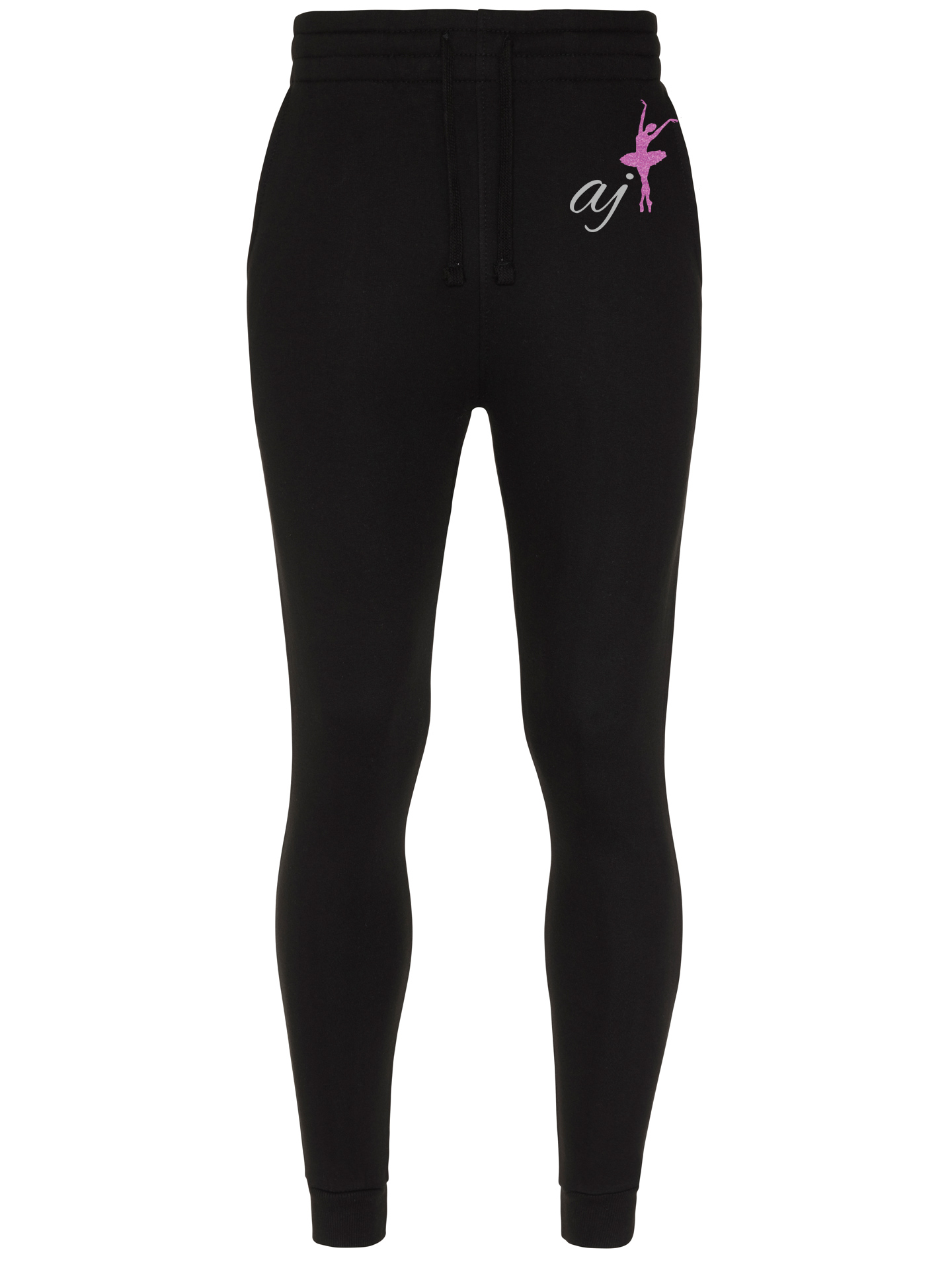 AJ Dance and Fitness Pink Logo Tapered Joggers