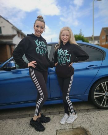 Rock The Dragon Teal Glitter Pullover Hoodie