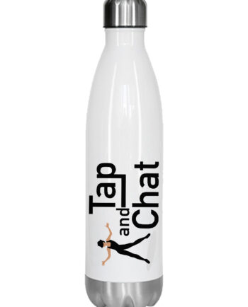 Tap and Chat White Stainless Steel Drinks Bottle