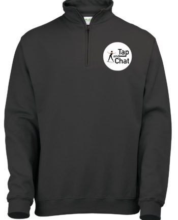 Tap and Chat Quarter Zipped Hoodie