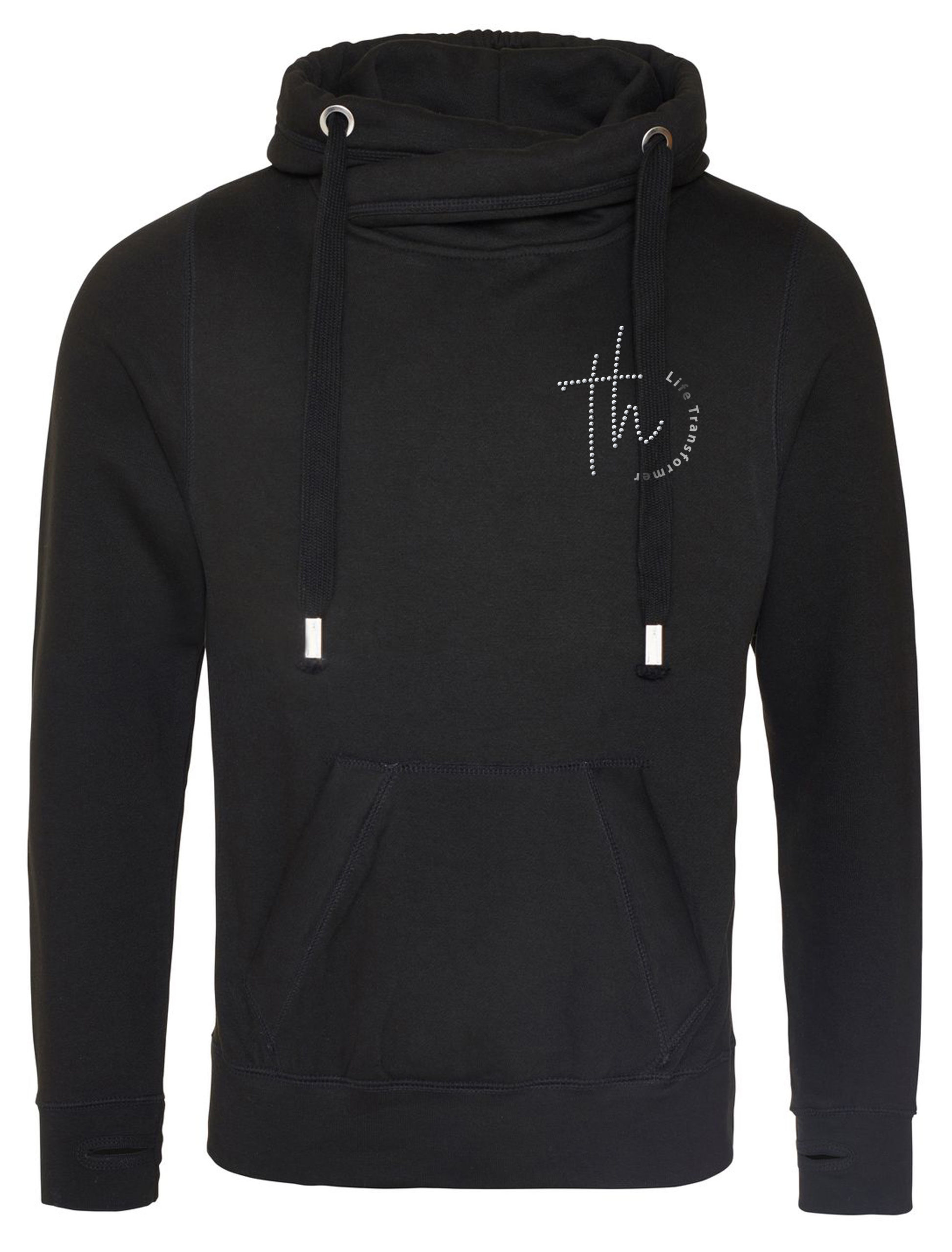 Tara Hammett Life Transformer Cross Neck Hoodie - Chest Logo - Image 2