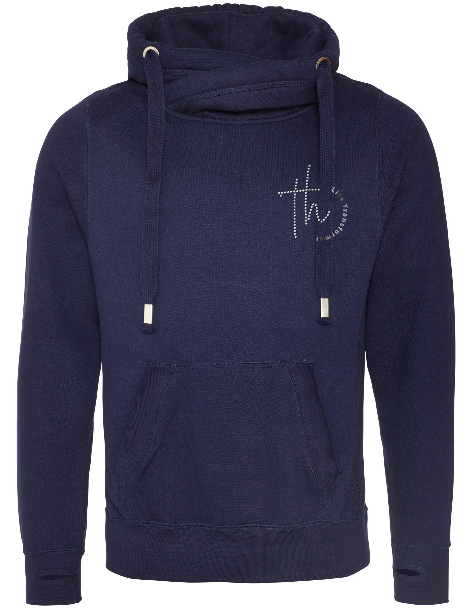 Tara Hammett Life Transformer Cross Neck Hoodie - Chest Logo - Image 6