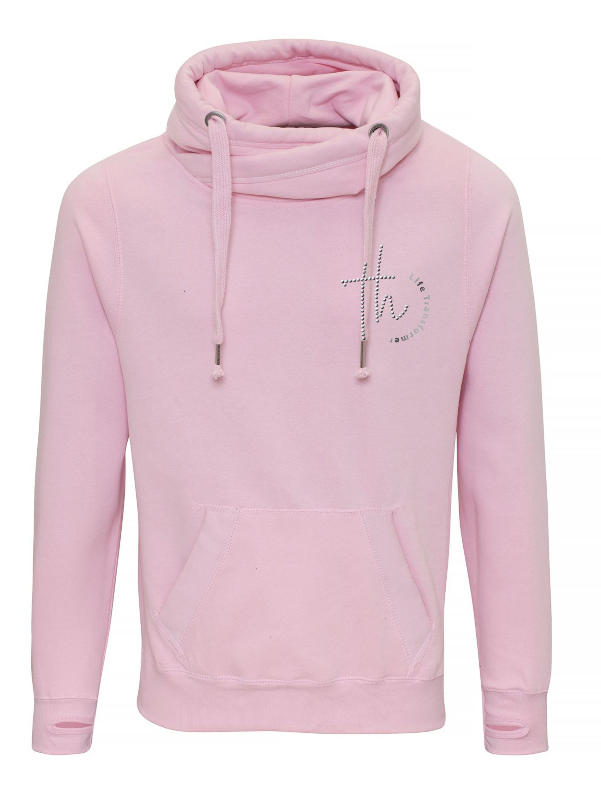 Tara Hammett Life Transformer Cross Neck Hoodie - Chest Logo