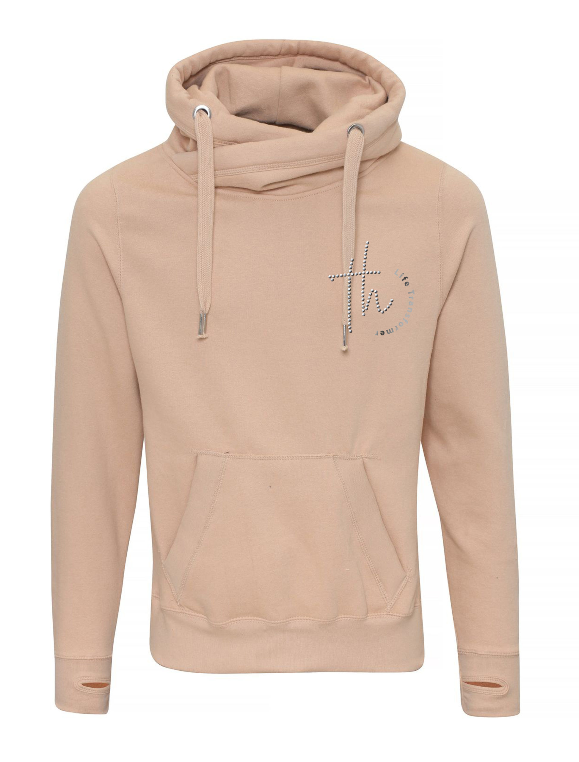 Tara Hammett Life Transformer Cross Neck Hoodie - Chest Logo - Image 4