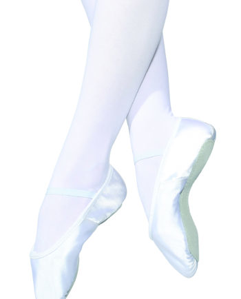 Full Sole Satin Ballet Shoes - White