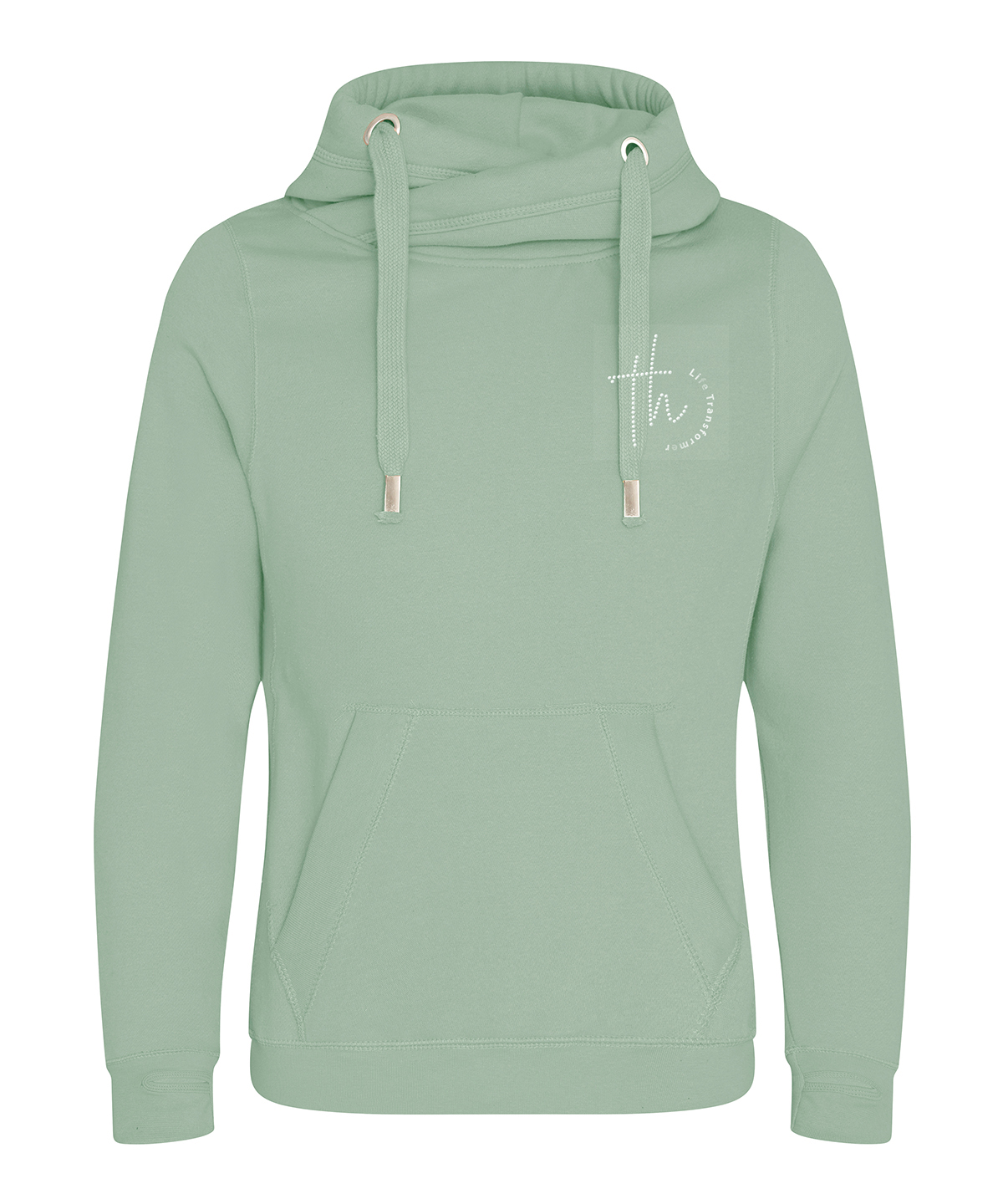 Tara Hammett Life Transformer Cross Neck Hoodie - Chest Logo - Image 9