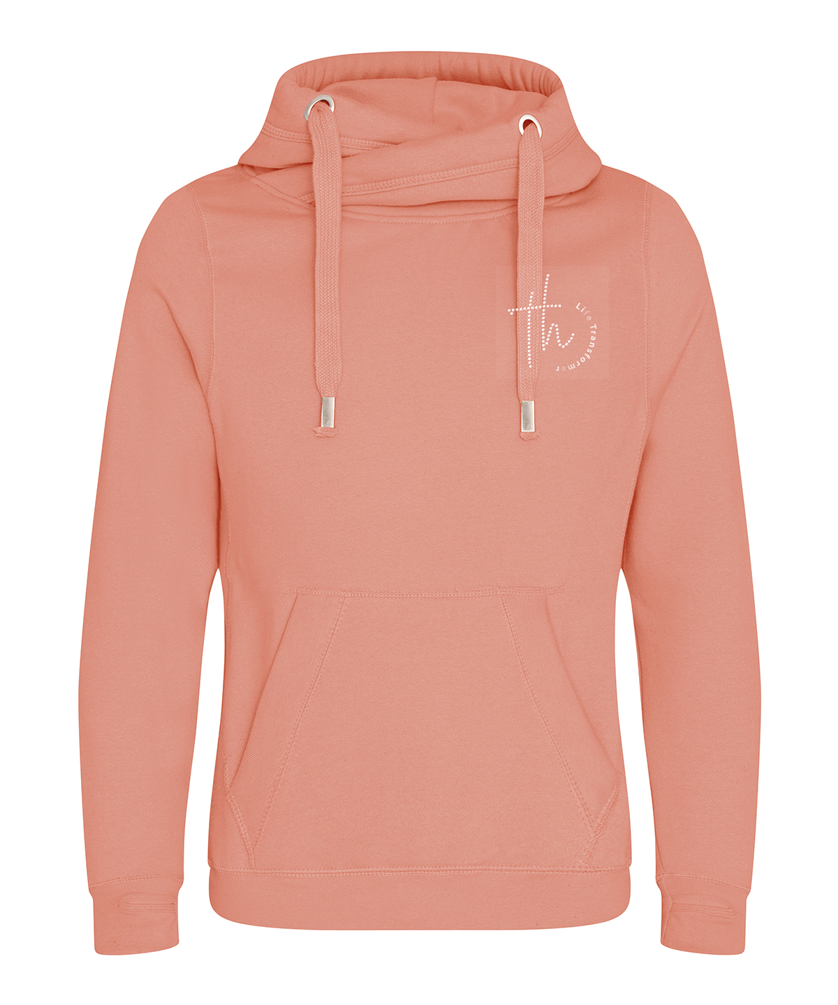 Tara Hammett Life Transformer Cross Neck Hoodie - Chest Logo - Image 10