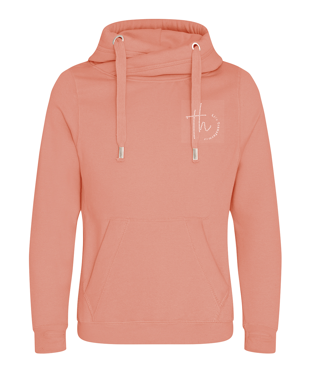 Tara Hammett Life Transformer Cross Neck Hoodie - Chest Logo - Image 7