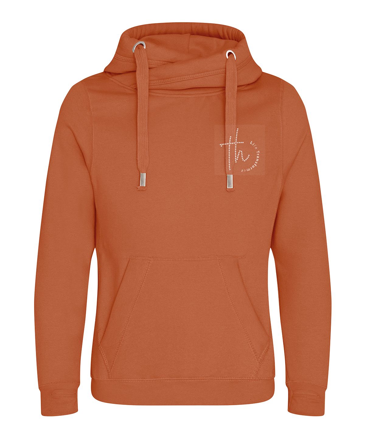 Tara Hammett Life Transformer Cross Neck Hoodie - Chest Logo - Image 8