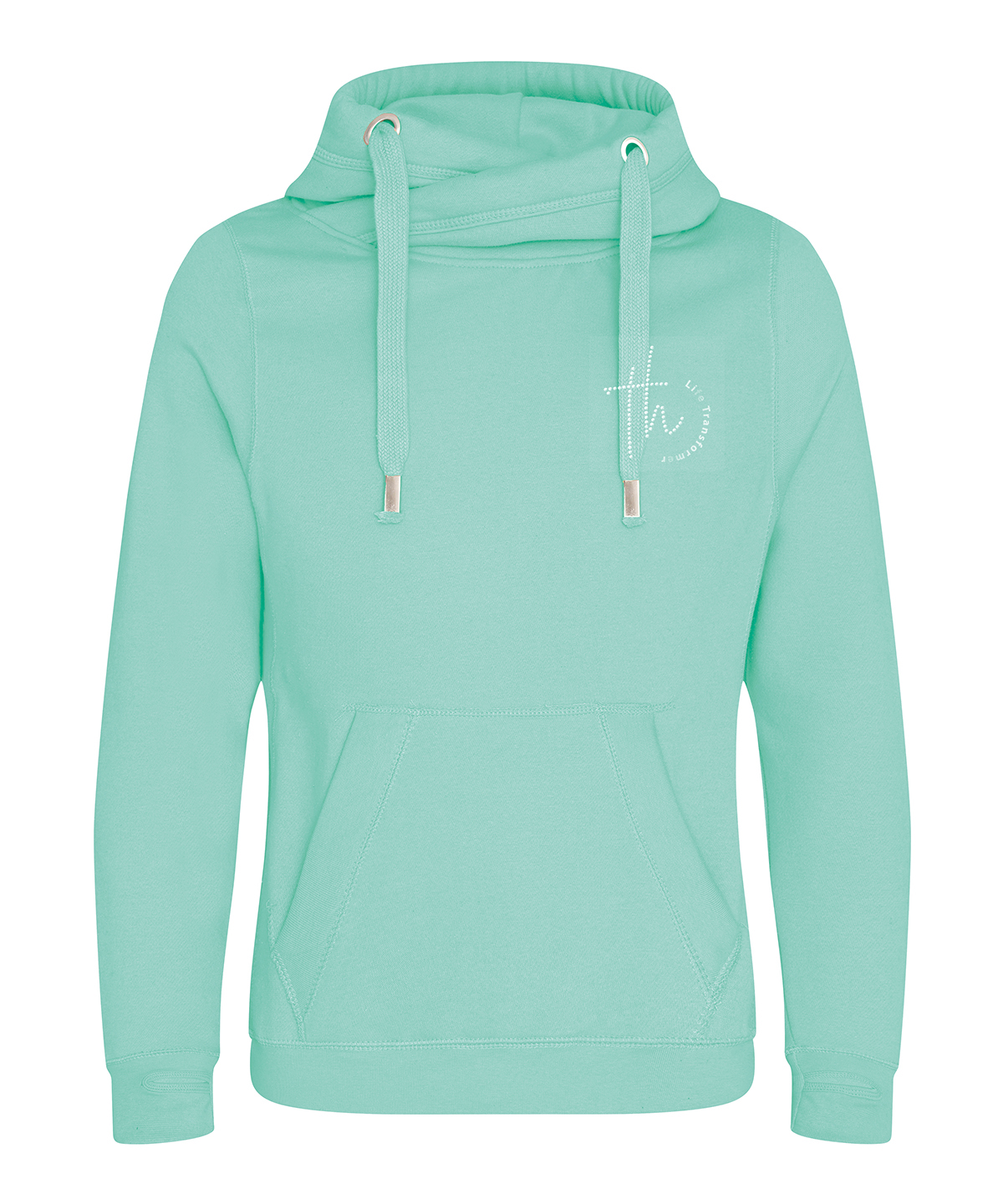 Tara Hammett Life Transformer Cross Neck Hoodie - Chest Logo - Image 11