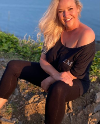 Slouch Neck Initial T-Shirt