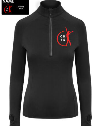 CK Theatre School Women's Fitted Cool Flex Long Half Zip Top