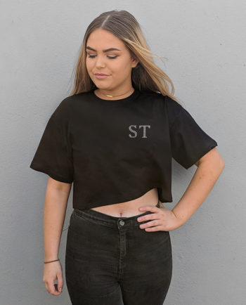 Crop Initial T-Shirt