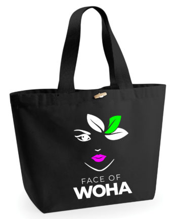 Face of Woha Large Tote Bag