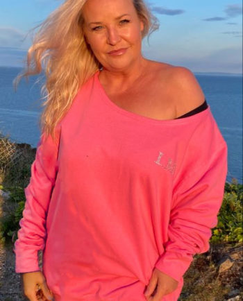 Slouch Neck Initial Sweatshirt