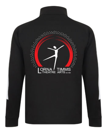 Juniors - Lorna Timms Theatre Arts Black And White Zip Tracksuit Top