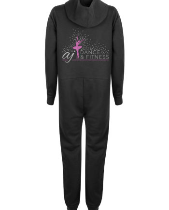 AJ Dance and Fitness Pink Logo Onesie
