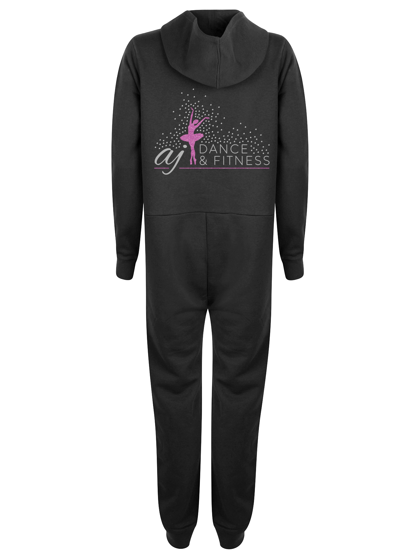 AJ Dance and Fitness Pink Logo Onesie