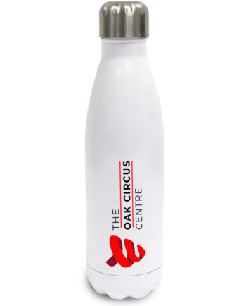 The Oak Circus Centre White Stainless Steel Drinks Bottle