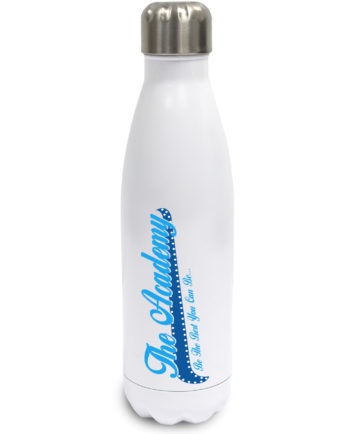 The Academy Watford White Stainless Steel Drinks Bottle