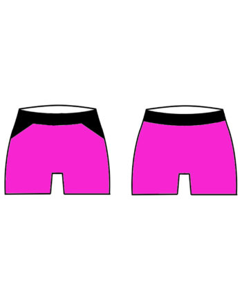 Rachael Smith School of Dance Custom Lycra Shorts Pink & Black - **CUSTOM LYCRA 6-8 WEEK LEAD TIME**